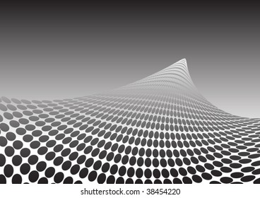 Abstract dot mountain