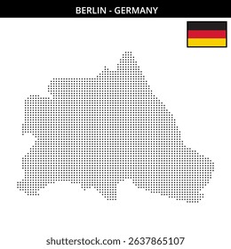 Abstract dot outline of Berlin