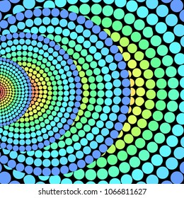 Abstract Dot Painting Art Background