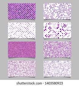Abstract dot pattern card background template set - vector graphic design