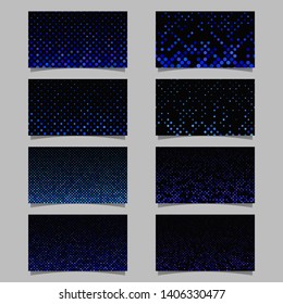 Abstract dot pattern card background template set - vector graphic design