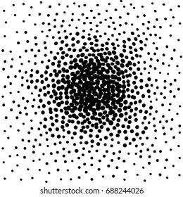 Abstract dot pattern. Geometric ornament. Spot Circle background