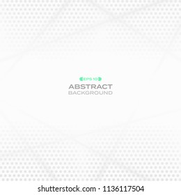 Abstract of dot pattern with grey geometric gradient background, illustration vector eps10