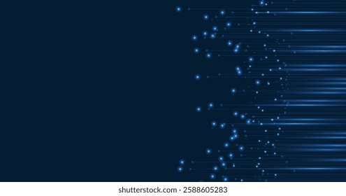 Abstract dot point and lines connect on dark blue background.Vector abstract technology. High tech connection system.technology style modern concept.	