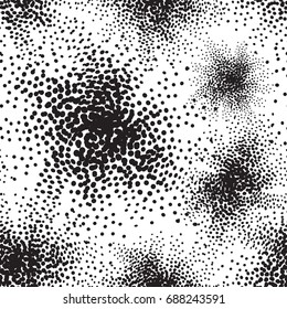 Abstract dot seamless pattern. Geometric ornament.  Circle background. 