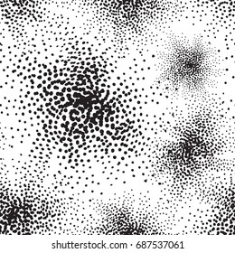 Abstract dot seamless pattern. Space hole geometric spot background