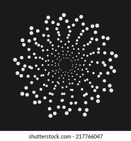 Abstract dot shape, vector design element
