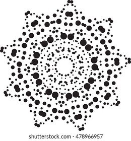 Abstract dot shape, vector design element