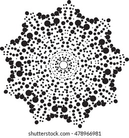 Abstract dot shape, vector design element