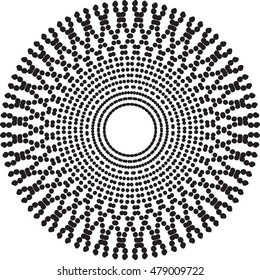 abstract dot shape, vector design element