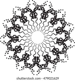 abstract dot shape, vector design element