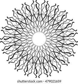 abstract dot shape, vector design element