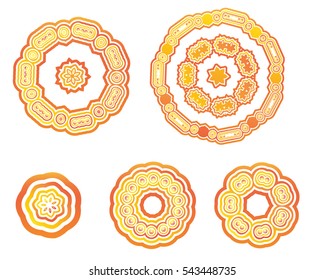 Abstract dot shapes, vector set of design element