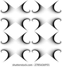Abstract dot shapes Vectors abstract, halftone, pattern, swirl, dots, spiral, wave, curvature, vector, illustration, black and white, graphic, design, background, repetitive, swirl pattern, halftone dots, geometric, modern, minimalist, optical illusion, gradient, digital art, decorative, seamless, symmetry, circular, motion, flow, artistic
