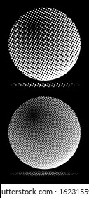 Abstract dot spheres vector illustration.