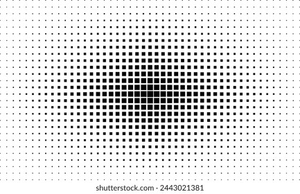 Abstract dot square black and white seamless stylish pattern background. Halftone Pattern with Dynamic Symbol.