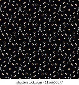 Abstract Dot Striped Grid , Vector Pattern Background Seamless, Drawn Geometric Illustration for Trendy Home Decor, Beach Apparel Gift Wrap, Fashion Prints, Retro Stationery, Dark Black Yellow Trend