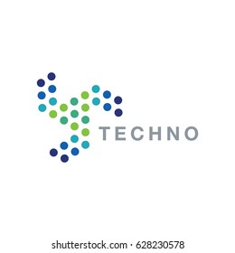 Abstract dot technology logo