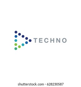 Abstract Dot Technology Logo Stock Vector (Royalty Free) 628230596 ...