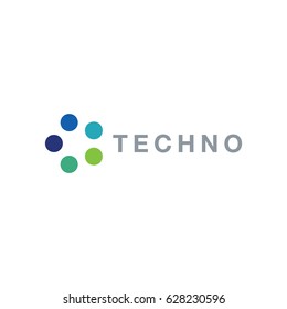 Abstract dot technology logo