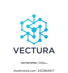 Abstract dot technology logo vector illustration