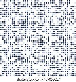 Abstract dot textured geometric motif. Seamless pattern.