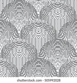 Abstract dot textured petals background. Seamless pattern.
