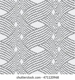 Abstract dot textured subtle basket weave geometric motif. Seamless pattern. 