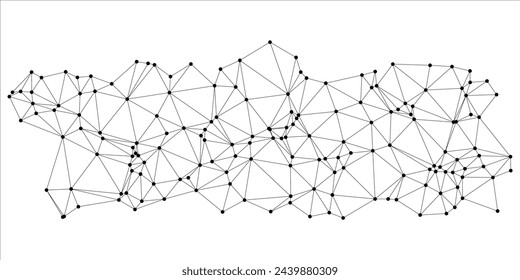 abstracto punto y triángulo conexión fondo.ilustración vectorial