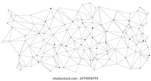 Abstrakte Punkt- und Dreiecksverbindung Hintergrund.Vektorillustration