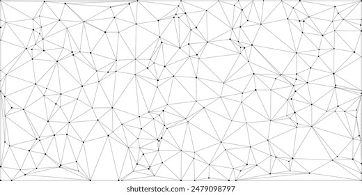 abstract dot and triangle connection background.vector illustration