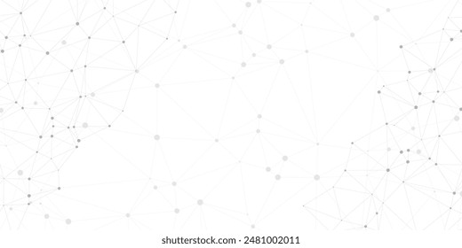 abstract dot and triangle connection background.vector illustration