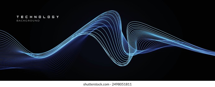 Abstract dot wave line with moving particles on background . Digital cyberspace, Big data analytics, 3d rendering, machine learning, and predictive analytics.