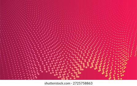 Fondo de patrón de onda de punto Abstractas con semitono futurista.