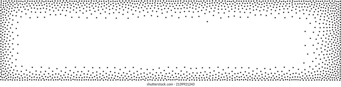 Abstract Dot Wave Pattern. Wavy Dots Border, Thin Dotted Line, Particle Soundwave, Halftone Lines, Stripe Motion