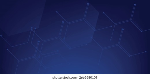 Fondo de tecnología de textura de gradiente de patrón de hexágono azul blanco de punto Abstractas. 