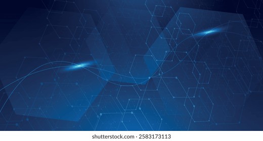 Abstract dot white blue pattern gradient texture technology background.