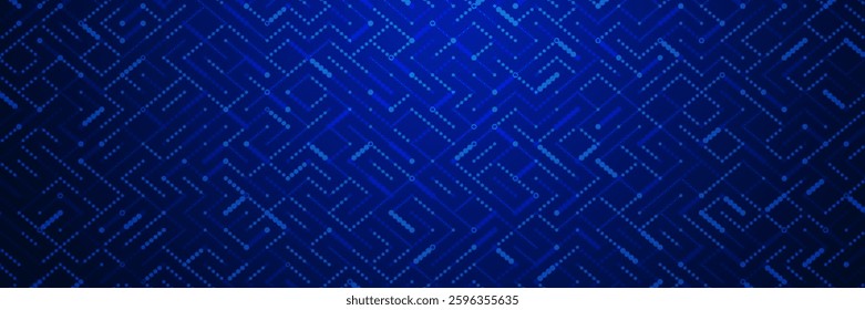Abstract dot white blue pattern gradient texture technology background.