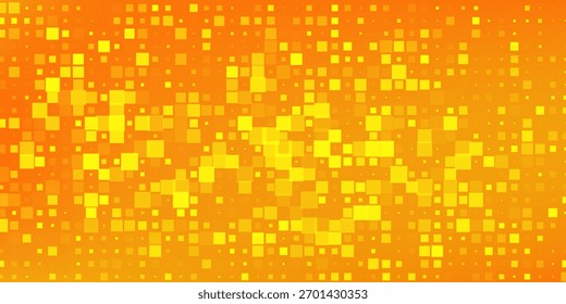 Abstrakter, punktgelber und orangefarbener Pop-Art-Retro-Comic-Hintergrund mit Halbtonpunkten