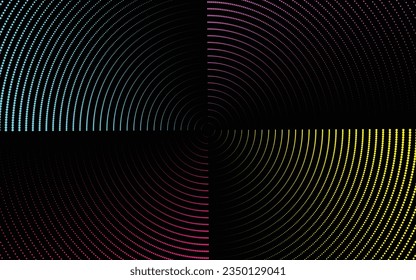 Abstract doted retro circle motion background for your graphic design, vector art illustration