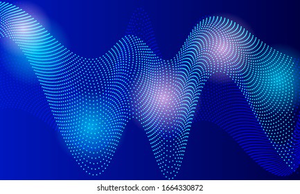 abstract doted wave lights background