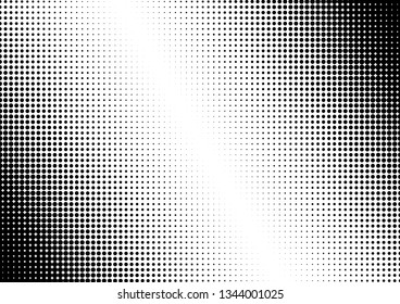 Abstract Dots Background. Black and White Backdrop. Grunge Modern Texture. Distressed Halftone Pattern. Vector illustration