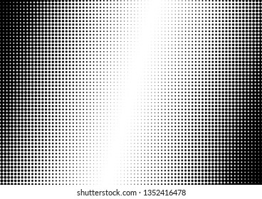 Abstract Dots Background. Black and White Backdrop. Gradient Modern Texture. Monochrome Pattern. Vector illustration