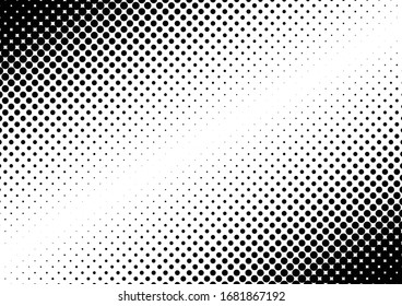 Abstract Dots Background. Black and White Texture. Monochrome Pop-art Backdrop. Modern Pattern. Vector illustration