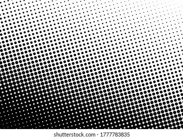 Abstrakter Punkthintergrund. Schwarz-Weiß-Punkte-Overlay. Moderner einfarbiger Hintergrund. Farbverlauf-Muster. Vektorgrafik