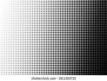 Abstract Dots Background. Black and White Distressed Pattern. Vintage Halftone Overlay. Modern Points Backdrop. Vector illustration