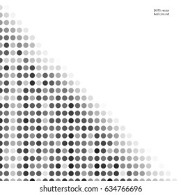 Abstract dots background, circles techno style pattern, vector creative rounds design illustration.