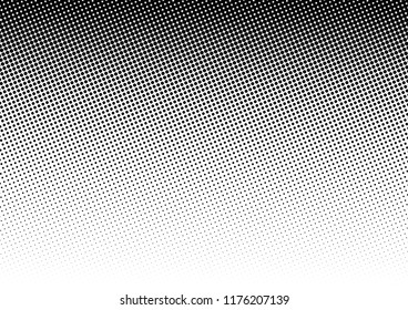 Abstract Dots Background. Distressed Monochrome Backdrop. Grunge Gradient Pattern. Fade Pop-art Texture. Vector illustration