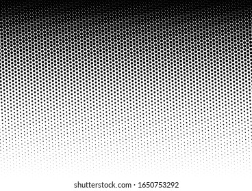 Abstract Dots Background. Fade Pop-art Pattern. Distressed Backdrop. Halftone Monochrome Overlay. Vector illustration