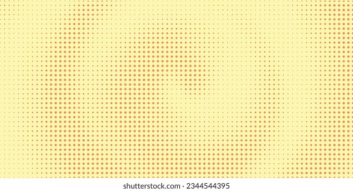 Abstract dots Background. Fade texture, pattern, backdrop. Vintage pop-art background. Grunge dotted yellow overlay. Vector illustration